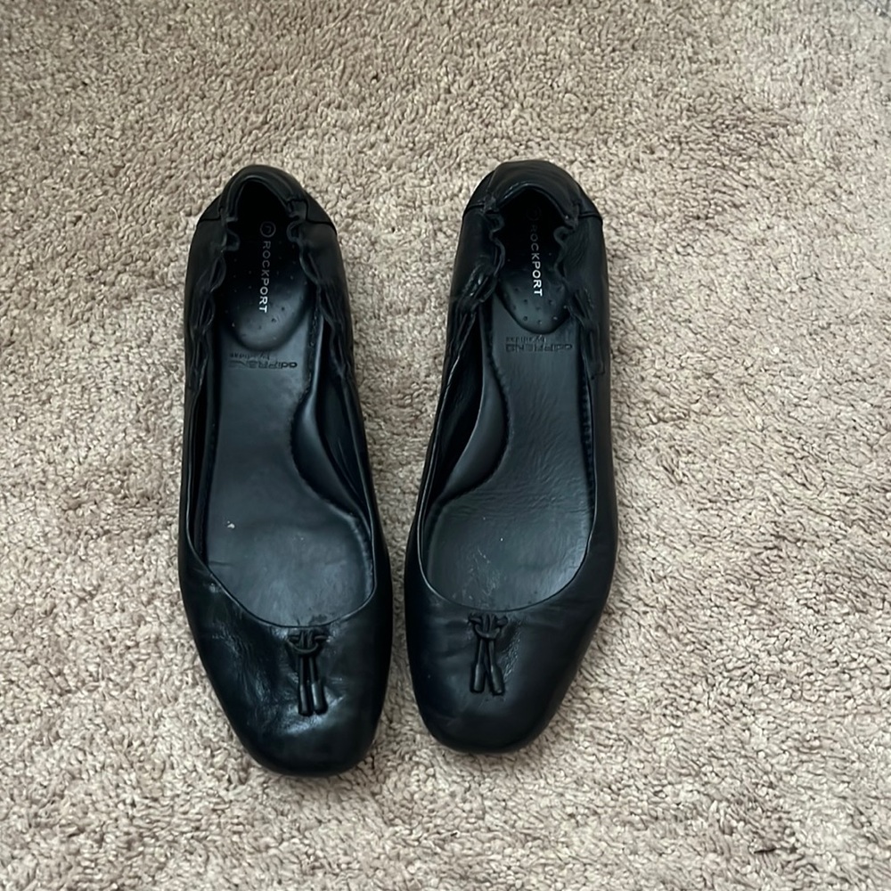 Leather rockport block heel